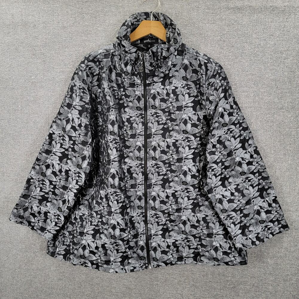 YUSHI GRAY SILVER LAGENLOOK JACKET, SIZE XXL